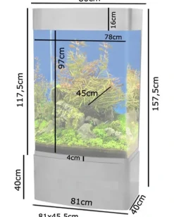 MiniZoo Søjle Akvarium 80 Hvid