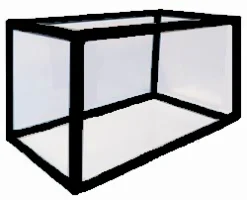 MiniZoo sort aluminiums akvarie 160 liter.