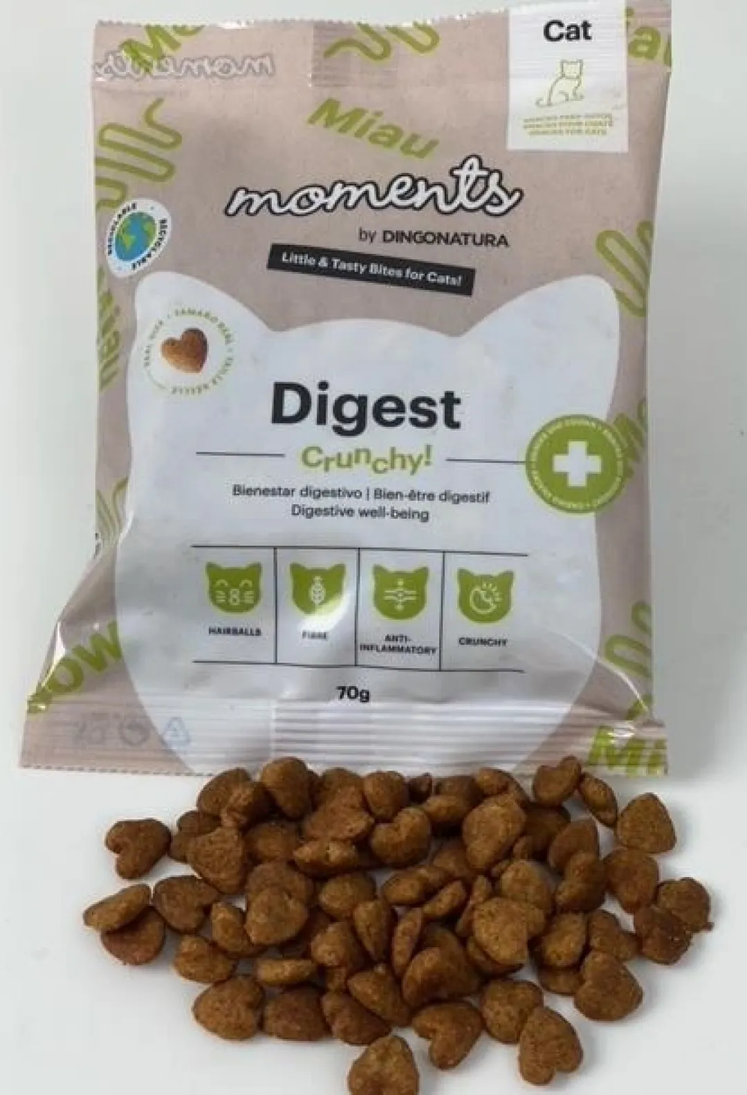 Natura Diet Super premium Hunde & kattefoder Moments Cat Digest snack 70 g