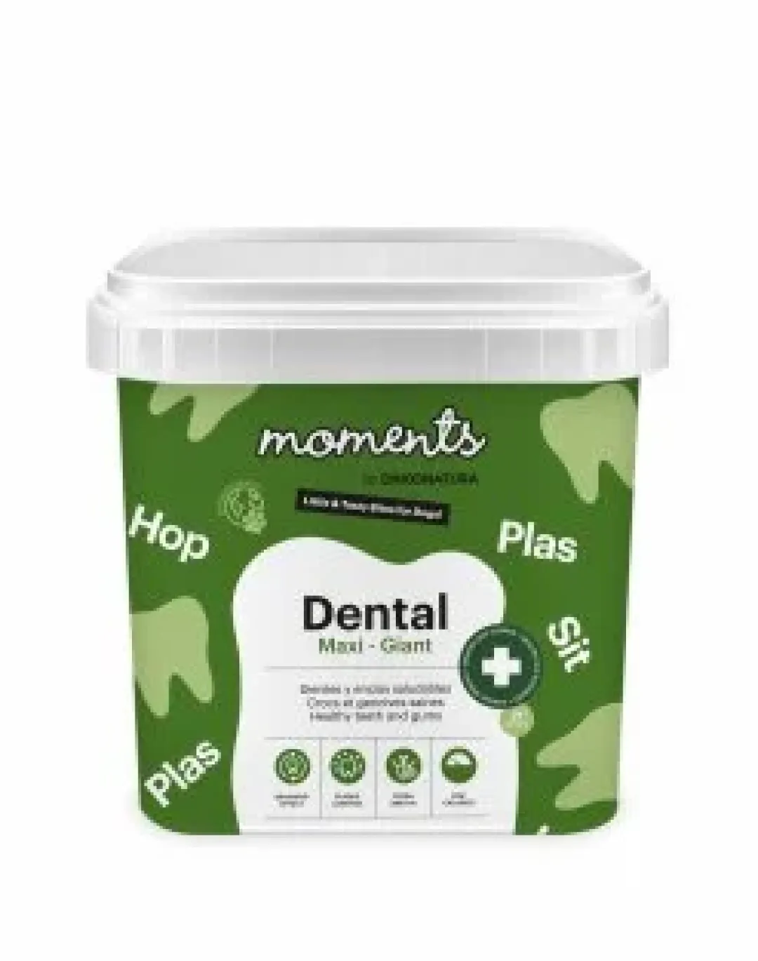 Natura Diet Super premium Hunde & kattefoder Moments Dental Maxi Gigant 500 g - tandrensende hundesnacks