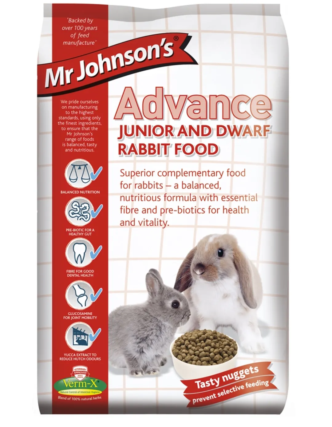 Mr Johnson - kvalitets gnaverfoder Mr Johnson Advance Junior Kaninfoder 1,5 kg