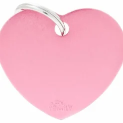 My Family Hundetegn Basic Hjerte pink stor