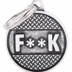 My Family Hundetegn Cirkel Lille F**k Sølv