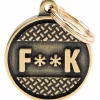 My Family Hundetegn Cirkel Stor F**k Guld