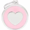 My Family Hundetegn Klassisk Cirkel med Hjerte Pink