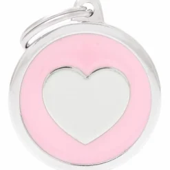 My Family Hundetegn Klassisk Cirkel med Hjerte Pink