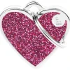 My Family Hundetegn My Family Shine hjerte hundetegn pink lille