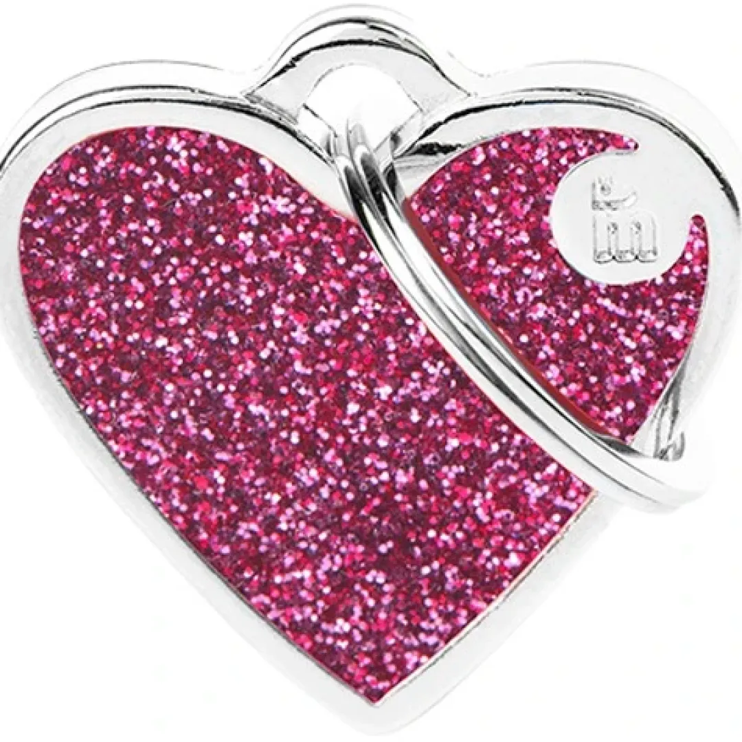 My Family Hundetegn My Family Shine hjerte hundetegn pink lille