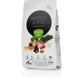Natura Diet Super premium Hunde & kattefoder Natura Diet Iberico og Ris Hundefoder 500 g - Naturligt og allergivenligt