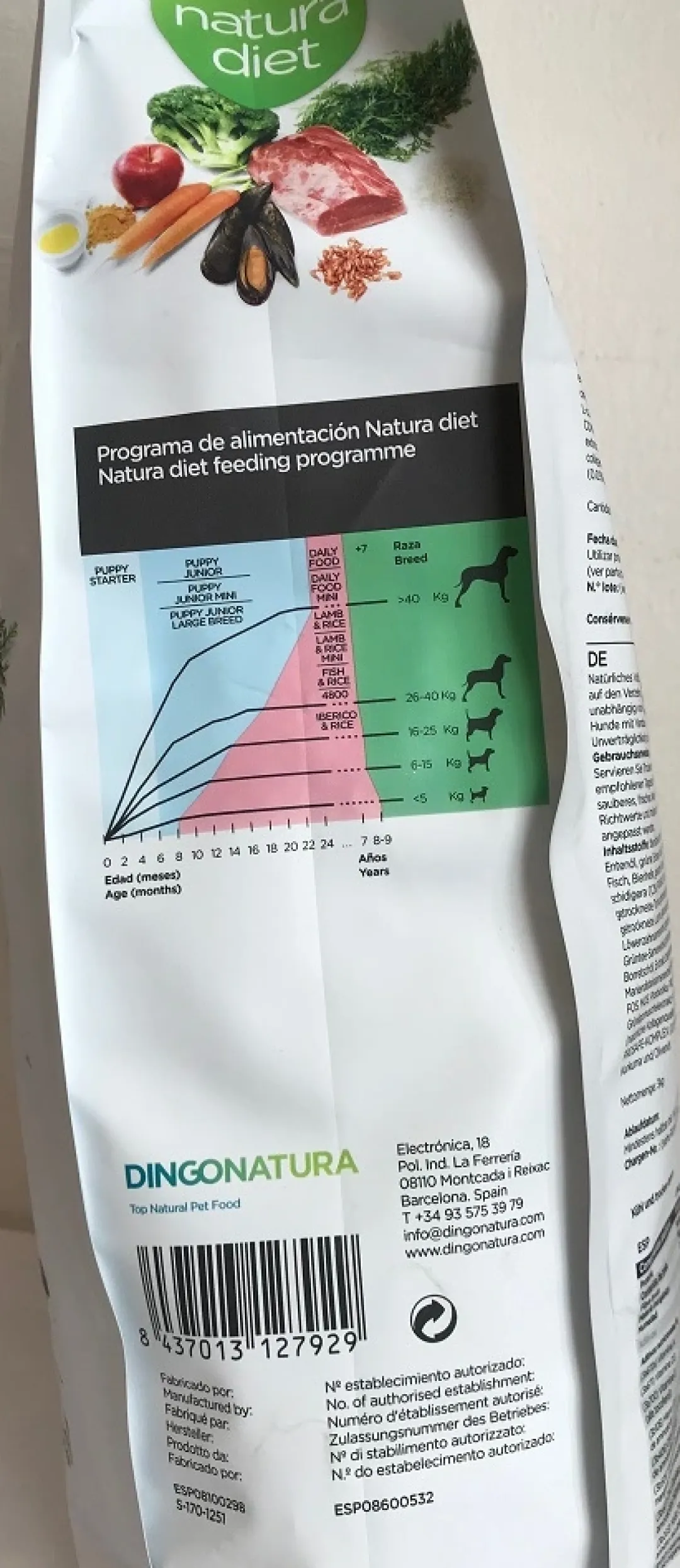 Natura Diet Super premium Hunde & kattefoder Natura Diet Iberico og Ris Hundefoder 3 kg - Naturlig ernæring