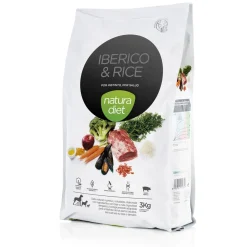 Natura Diet Super premium Hunde & kattefoder Natura Diet Iberico og Ris Hundefoder 3 kg - Naturlig ernæring