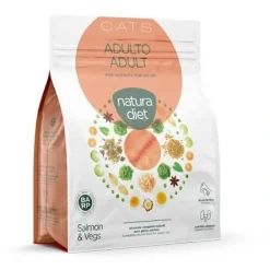 Natura Diet Super premium Hunde & kattefoder Natura Diet Kattefoder Adult Laks 400 g - tørfoder til voksne katte