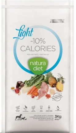 Natura Diet Super premium Hunde & kattefoder Natura Diet Light -10% kalorier hundefoder 3 kg - tørfoder til steriliserede hunde