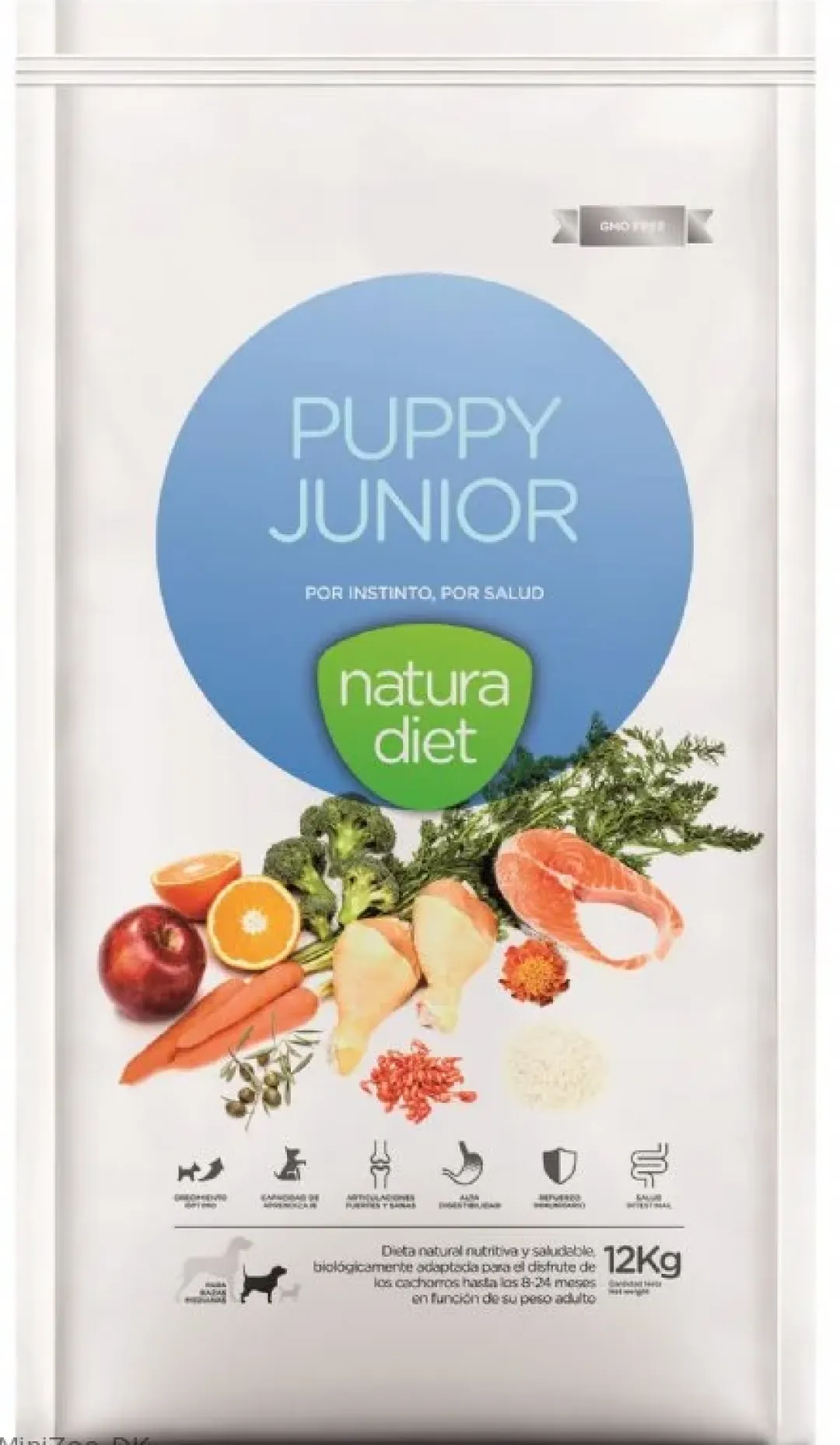 Natura Diet Super premium Hunde & kattefoder Natura Diet Puppy Junior Hvalpefoder 12 kg - Naturligt og sundt foder til hvalpe