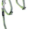 Rogz Nightcat Kattesele og Linesæt 8 mm Lime Swallows