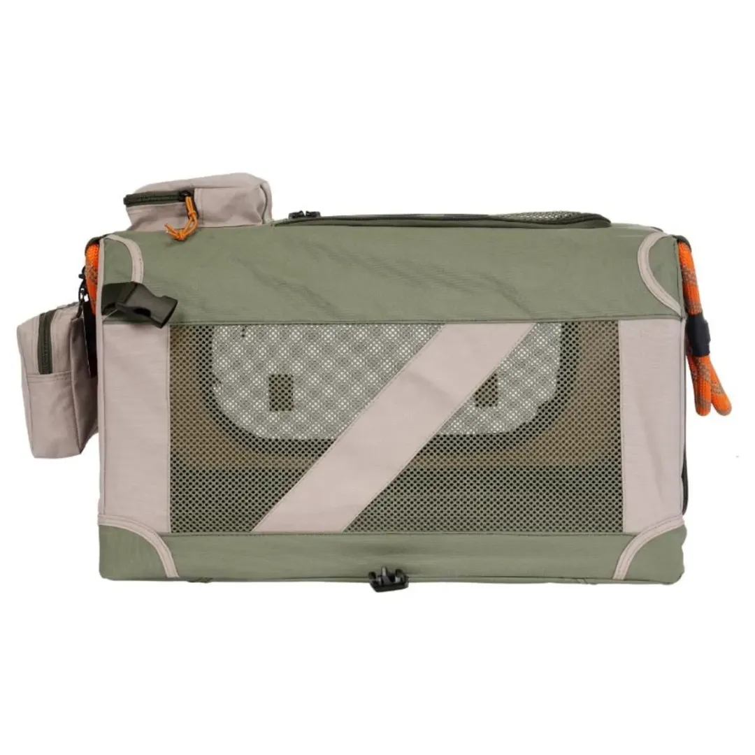 Nordic Paws Foldbart luksus hundebur i stof Army XS - rolig og tryg base
