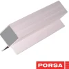Porsa sølv aluprofil med dobbelt vinkelflig 100 cm.