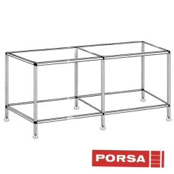 Porsa sort akvariebord 600 liter