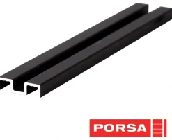 Porsa sort aluminiums underskinne 130 cm.