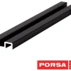 Porsa sort aluminiums underskinne 100 cm.