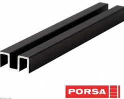 Porsa sort alu overskinne 110 cm.