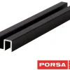 Porsa sort alu overskinne 40 cm.