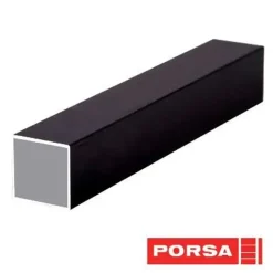 Porsa sort aluprofil firkantet 25 cm.
