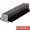 Porsa sort aluprofil med dobbelt flig 65 cm.