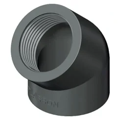 PVC vinkel 45 grader 1 1/2 tomme (gevind) 50 mm.
