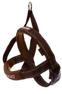 Ezydog QuickFit sele chokolade XXS - blød og komfortabel sele til små hunde