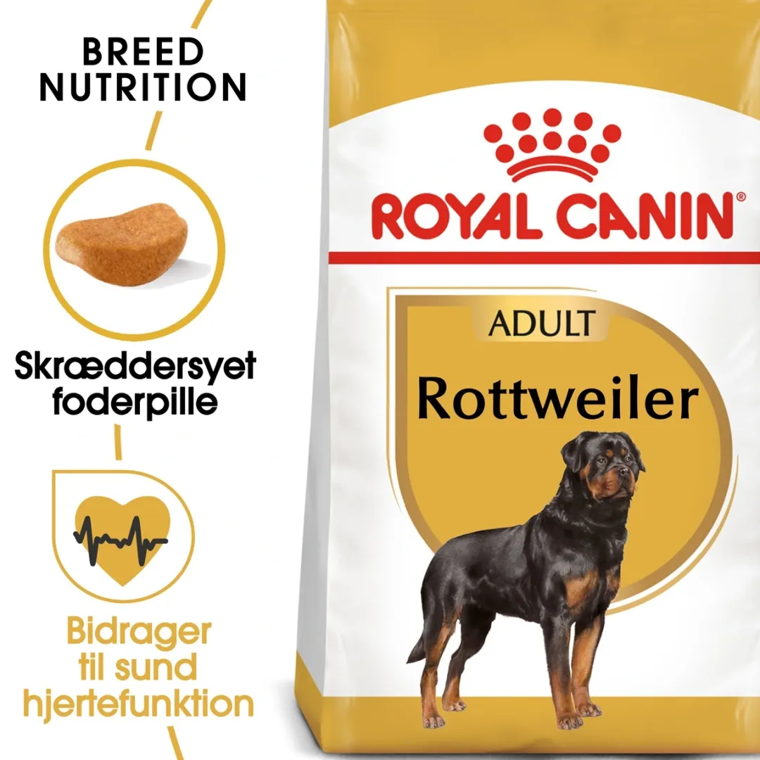 Royal Canin Hundefoder Royal Canin Rottweiler Adult 12 kg - tørfoder til voksne hunde