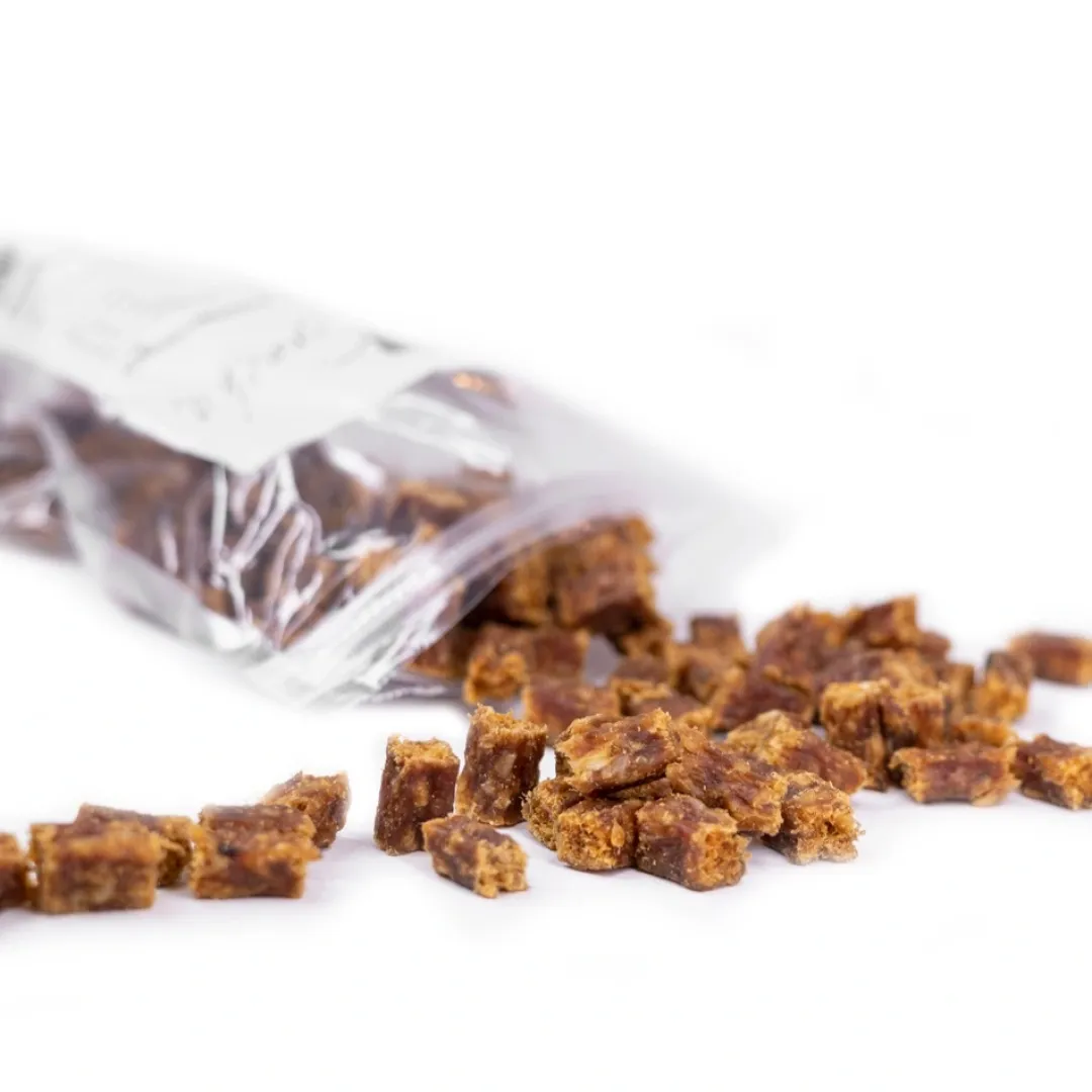 Snackit Kvalitetssnacks til hunde Snackit Bløde Kanin terninger 100 g - kornfri hundesnacks