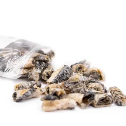 Snackit Kvalitetssnacks til hunde Snackit Lakseskind Mini Ruller 100 g - naturlige hundesnacks