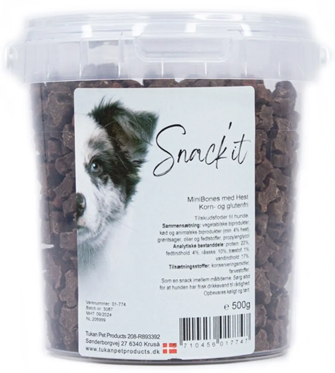 Snackit Kvalitetssnacks til hunde Snackit Semi-Moist Mini Bones med Hest 500 g - bløde hundesnacks