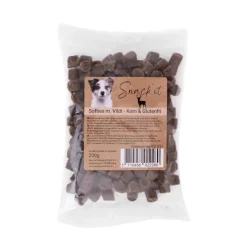 Snackit Kvalitetssnacks til hunde Softies med vildt hundesnacks 200 g - Naturlig belønning med vildtsmag
