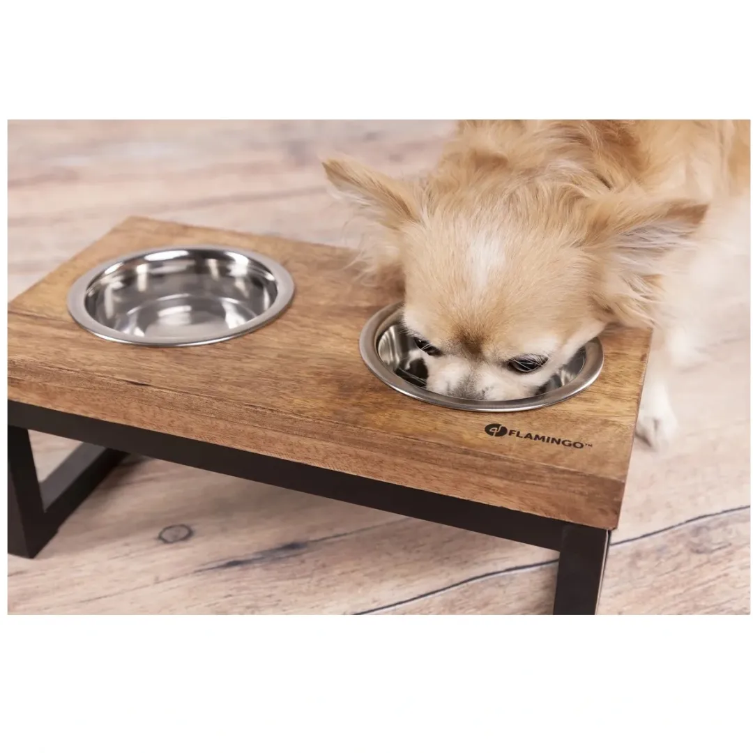 Flamingo Tommy Twin Feeder Set med stand 800 ml