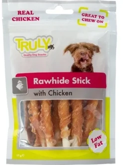 Truly Katte og Hundesnack Truly Dog Rawhide Stick with Chicken 85 g - Råhudspind med kylling