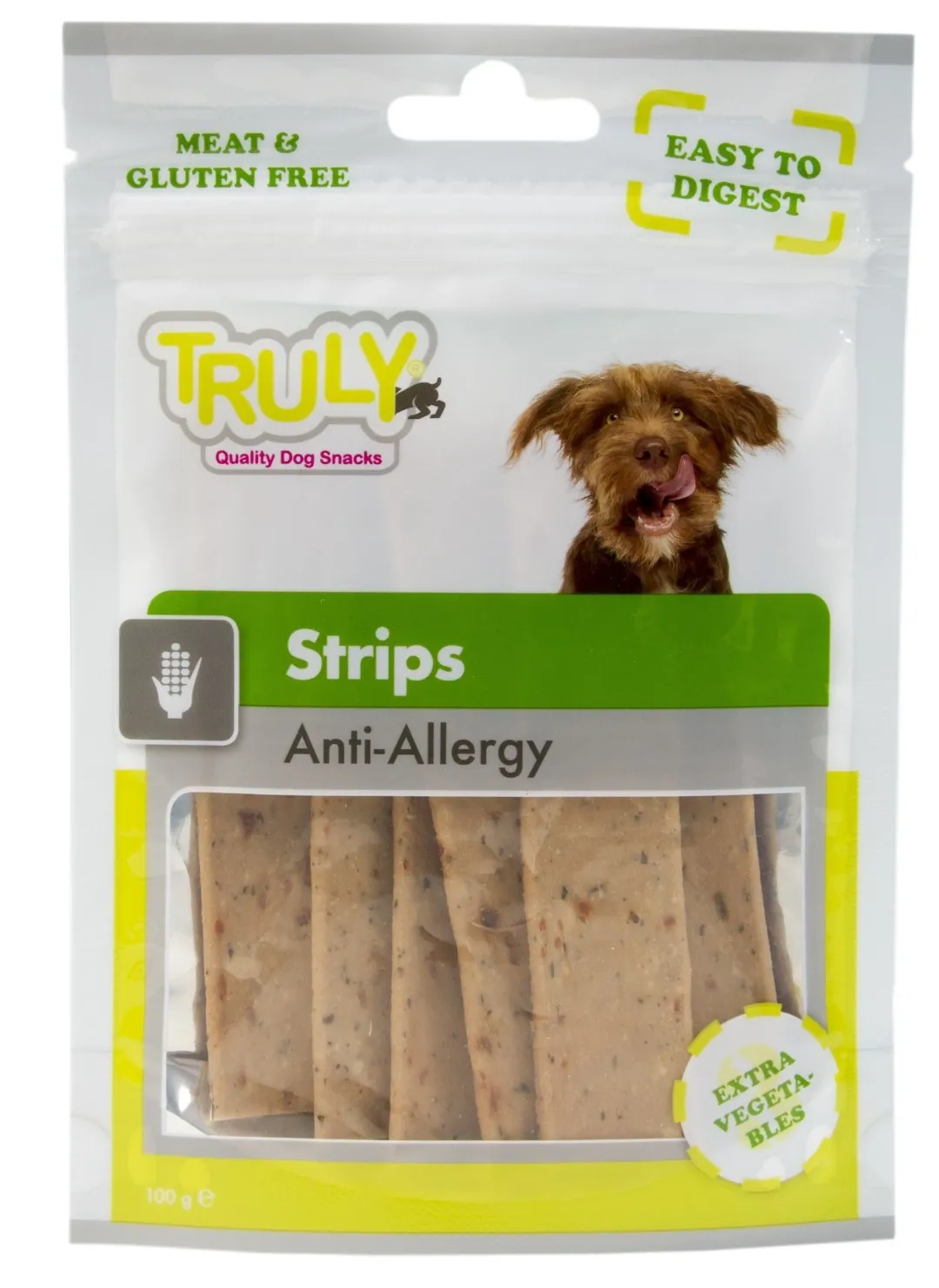 Truly Katte og Hundesnack Truly Strips Anti-Allergy 100 g - allergivenlige hundesnacks