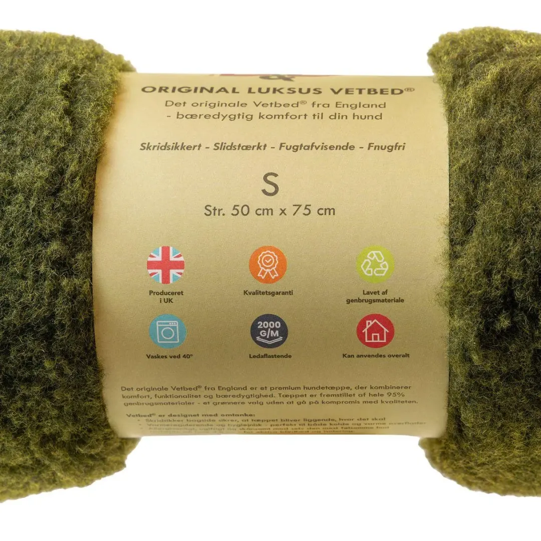 B&B Økologisk Hundeshampoo Vetbed Original olivengrøn small 50x75 cm til hund - naturlig ro og komfort