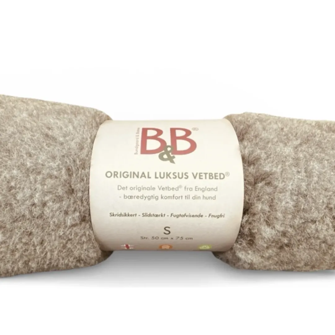 B&B Økologisk Hundeshampoo Vetbed Original sand hundetæppe small 50x75 cm