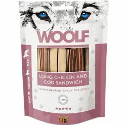 Woolf HundeSnacks og Kattesnack Woolf Hundesnack Kylling og Torsk Lang Sandwich