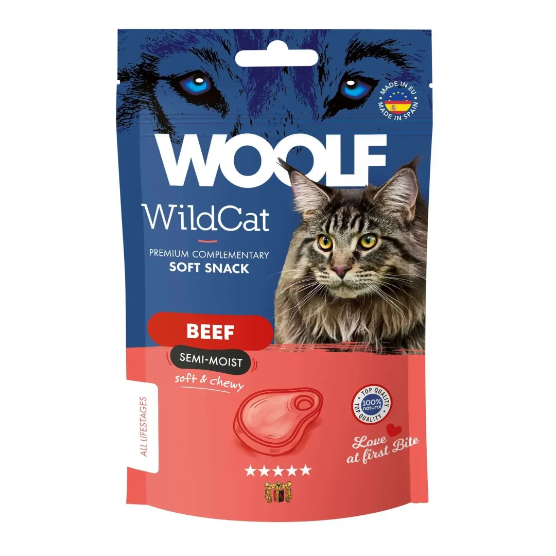 Woolf HundeSnacks og Kattesnack Woolf Kattesnack WildCat Bøf