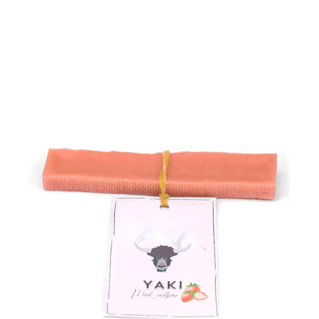 Yaki Dog Treats Yaki vegetarisk hundesnack med jordbær S 30-35 g