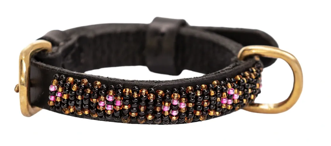 Zinj Hundehalsbånd Zinj Faraja Pink halsbånd Micro Lang - pink perledetalje