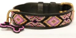 Zinj Hundehalsbånd Zinj Ombima halsbånd Mini Pink - håndlavet hundehalsbånd