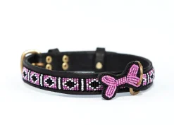 Zinj Hundehalsbånd Zinj Rafiki Skinny Halsbånd Large Pink - bredde og støtte til større hunde