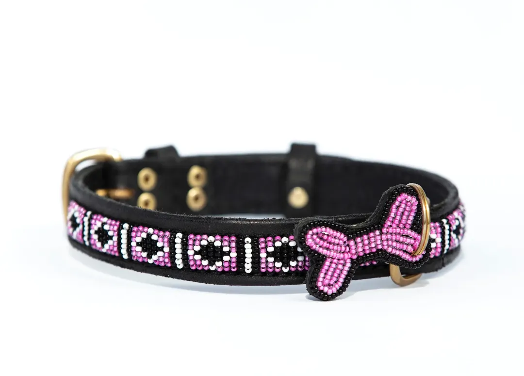 Zinj Hundehalsbånd Zinj Rafiki Skinny Halsbånd Medium Pink - slankt og elegant snit